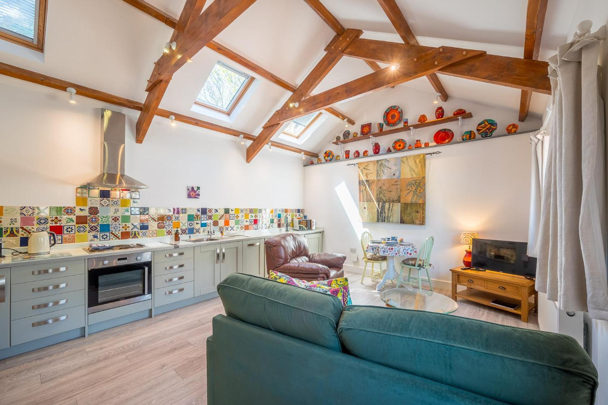 Polrunny Farm Sloe Cottage With A Sea View 博斯卡斯尔 外观 照片